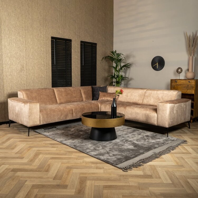 Ecksofa Vegas Samt taupe links/rechts