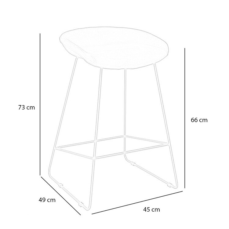 Barhocker Oslo Samt schwarz 66 cm