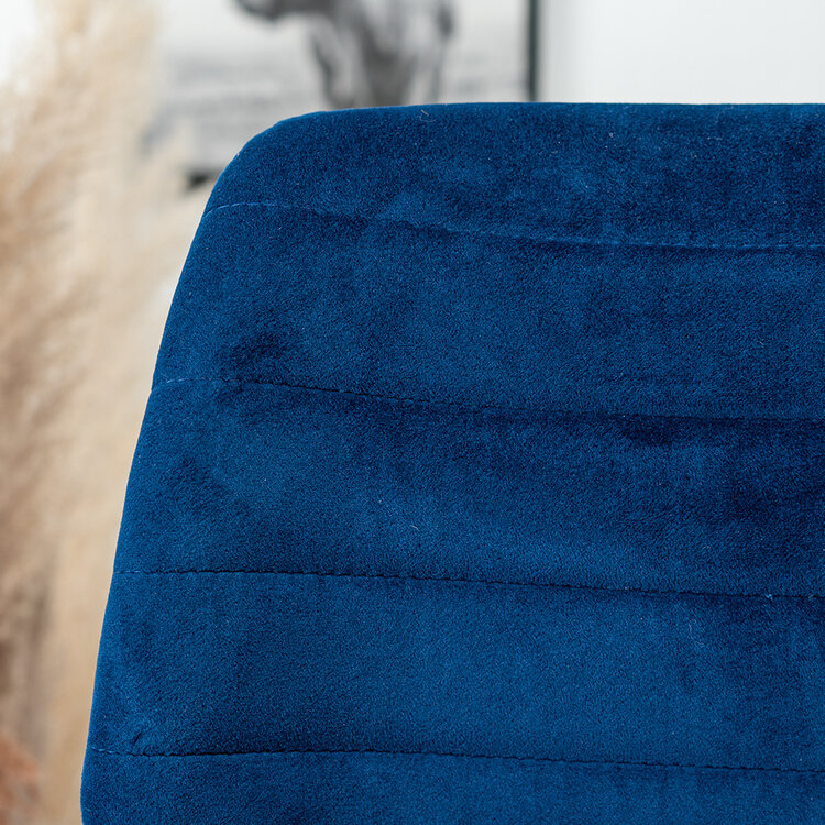 Barhocker Samt Toby blau 71 cm