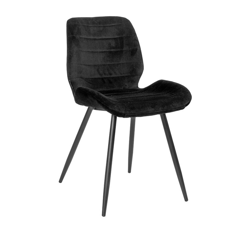 Esszimmerstuhl Samt Toby modern schwarz