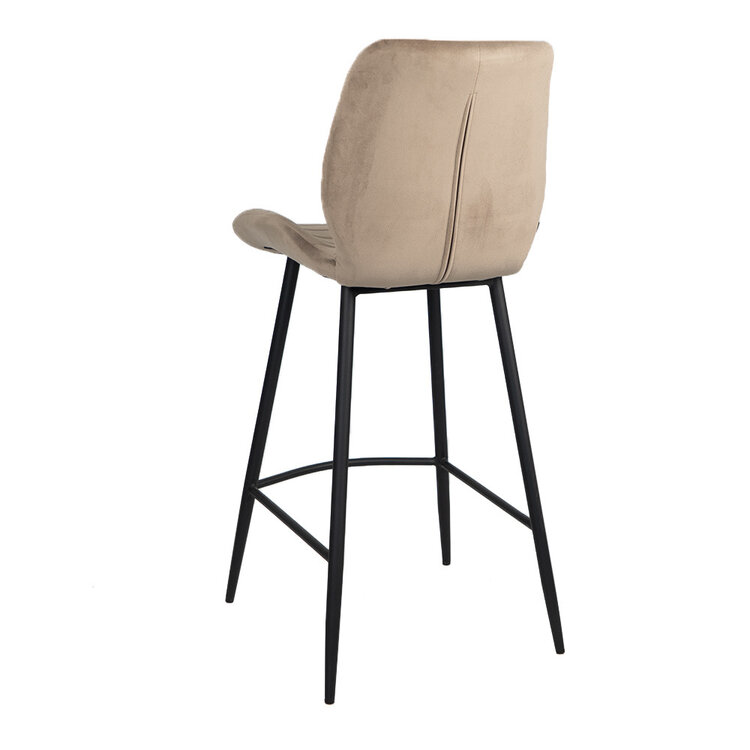 Barhocker Samt Toby taupe 71 cm