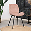 Esszimmerstuhl Samt Toby modern rosa