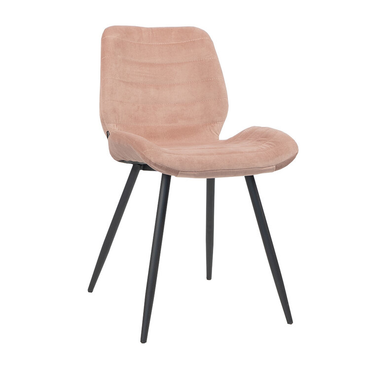 Esszimmerstuhl Samt Toby modern rosa