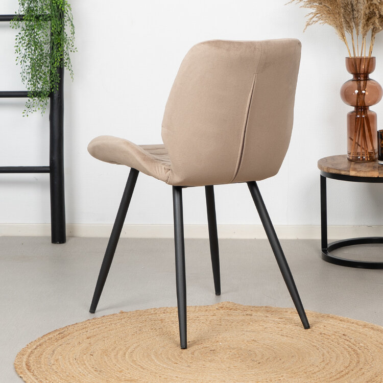 Esszimmerstuhl Samt Toby modern taupe