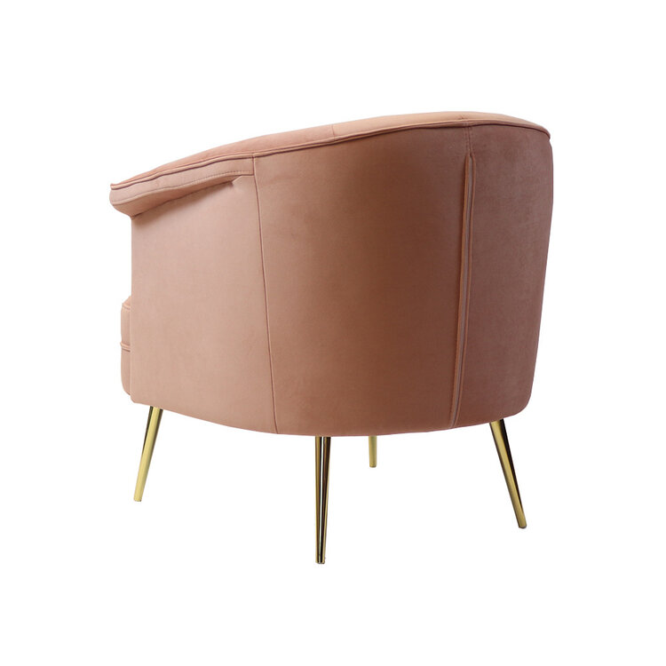 Stillsessel Amy Samt rosa