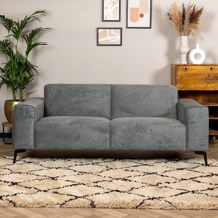 Design Sofa Vegas 2,5-Sitzer Stoff anthrazit