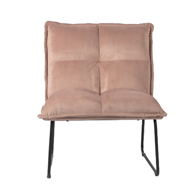 Samt Sessel Malaga modern rosa