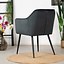 Esszimmerstuhl Samt Fiona mit Armlehne  anthrazit