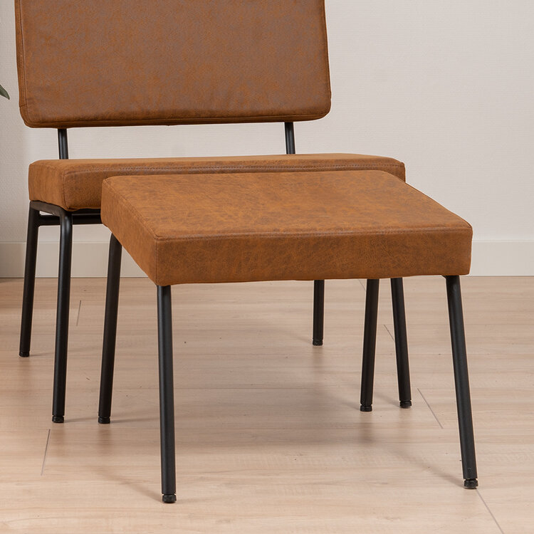 Hocker Espen Eco-Leder cognac