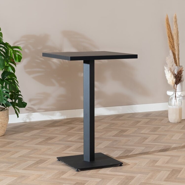 Bartisch Nils quadratisch schwarz Melamin 70x70x109 cm