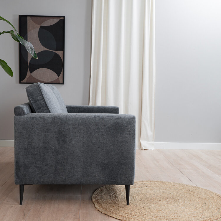 Sofa 2-Sitzer Orlando Stoff anthrazit