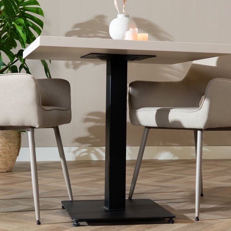 Bistrotisch Nils quadratisch beige Melamin 60x60x77 cm