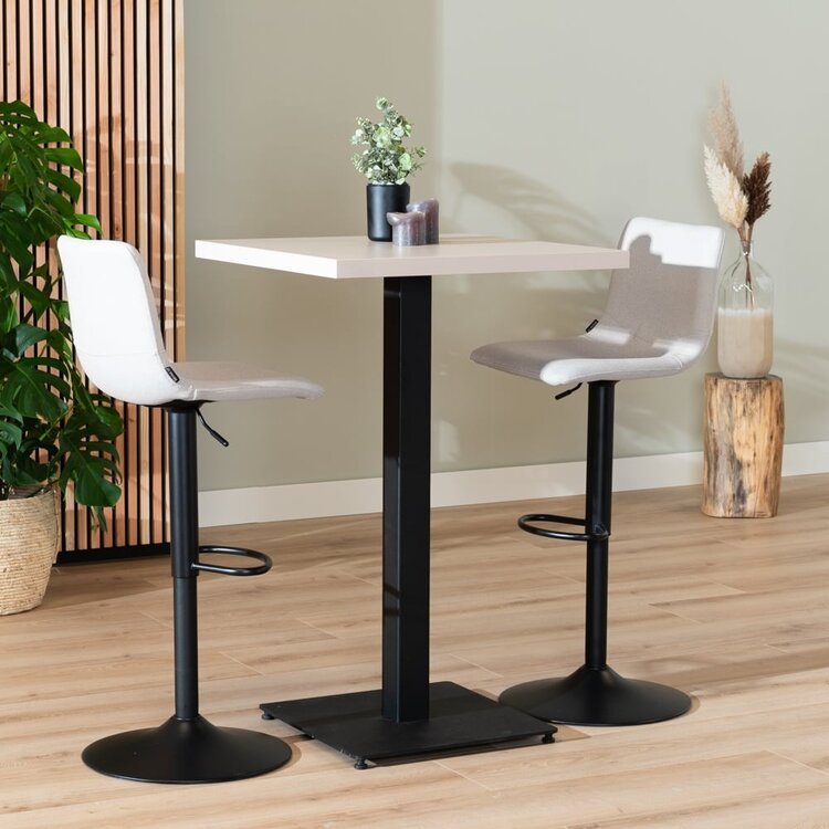 Bartisch Nils quadratisch beige Melamin 70x70x109 cm