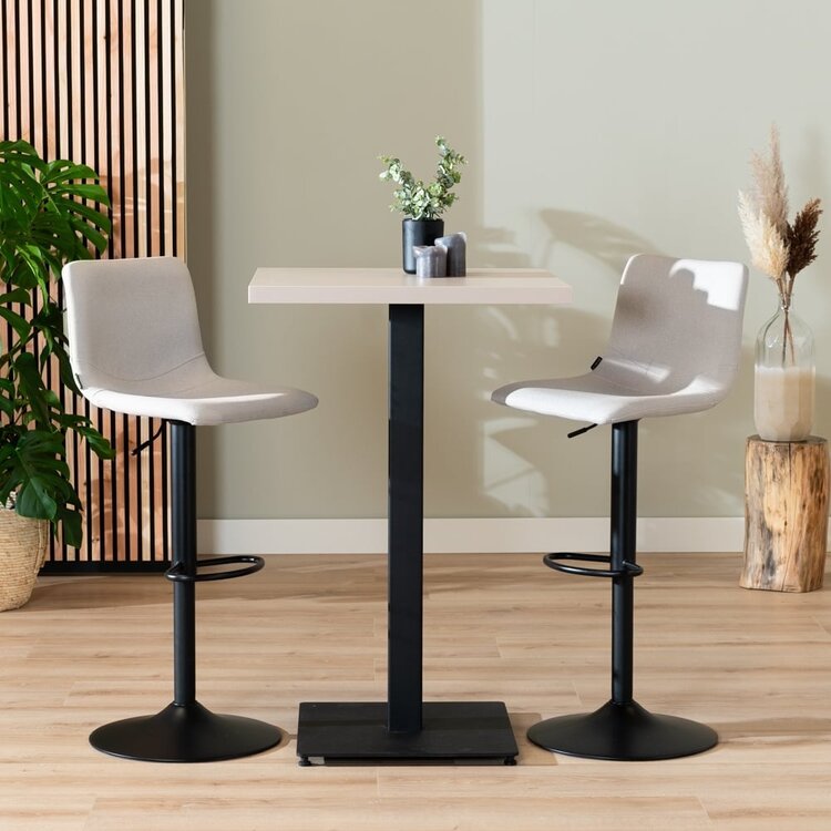 Bartisch Nils quadratisch beige Melamin 70x70x109 cm