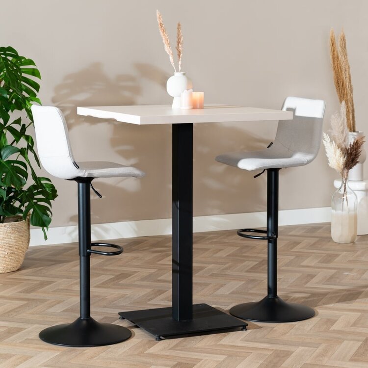 Bartisch Nils quadratisch beige Melamin 80x80x109 cm