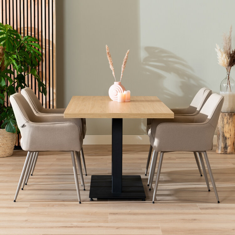 Esstisch Nils Eichenlook Melamin 160 x 80 cm