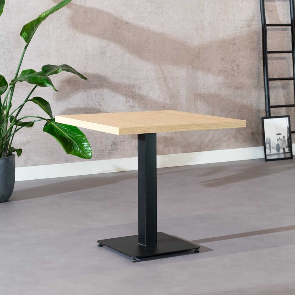 Bistrotisch Nils quadratisch Eichenlook Melamin 80x80x77 cm