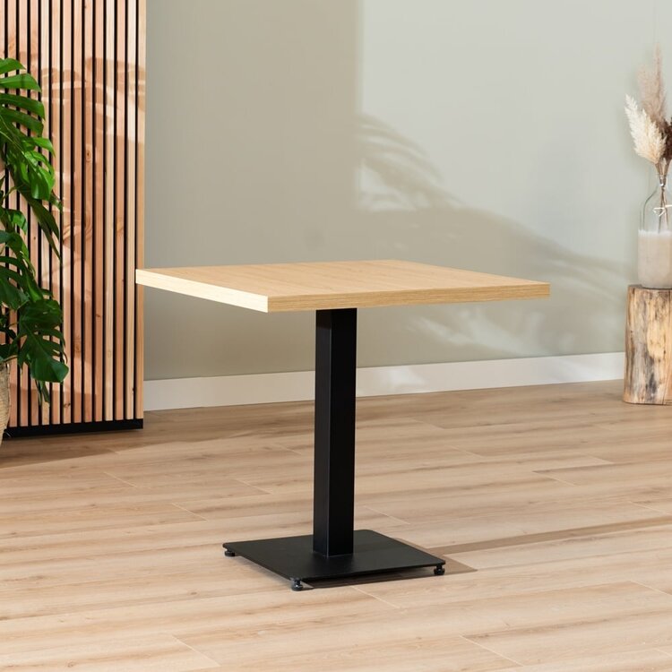 Bistrotisch Nils quadratisch Eichenlook Melamin 80x80x77 cm