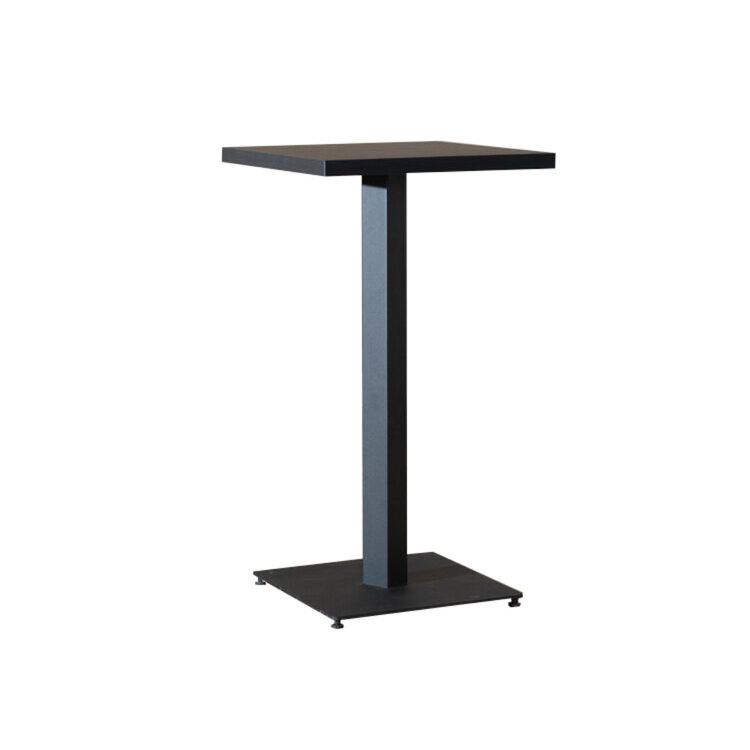 Bartisch Nils quadratisch schwarz Melamin  60x60x109 cm