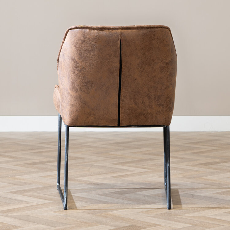 Esszimmerstuhl Microfaser Abel cognac