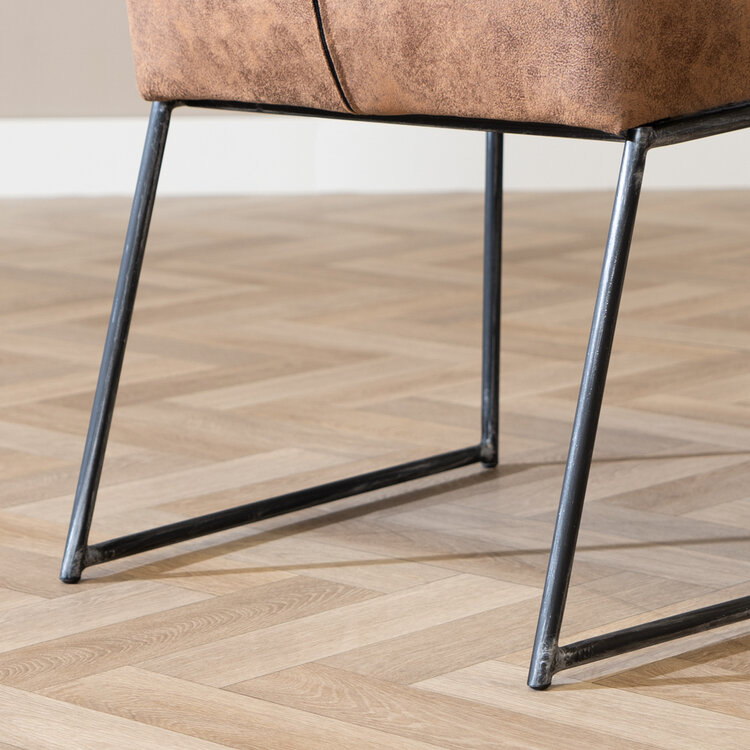 Esszimmerstuhl Microfaser Abel cognac