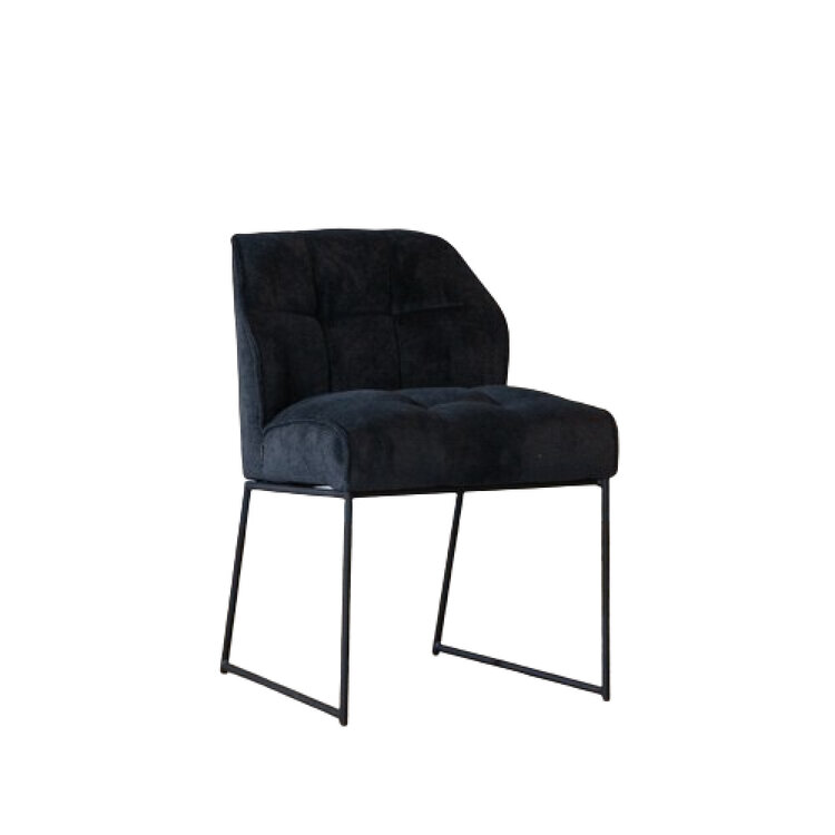 Esszimmerstuhl Stoff Jelle schwarz