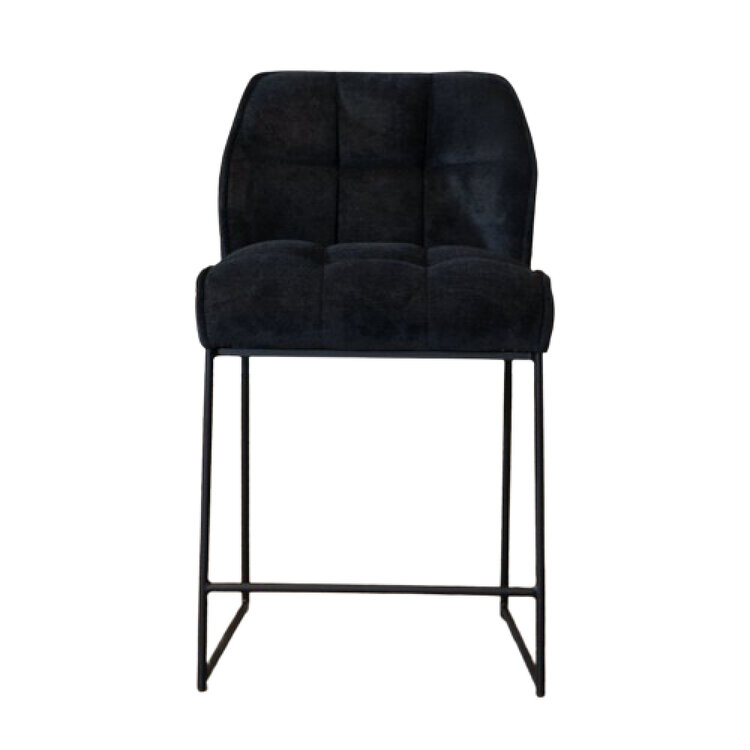 Barhocker Stoff Jelle schwarz 70 cm