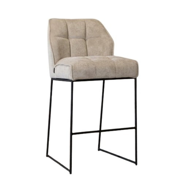 Barhocker Stoff Jelle taupe 82 cm