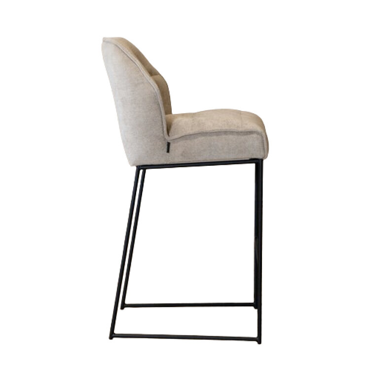 Barhocker Stoff Jelle taupe 82 cm