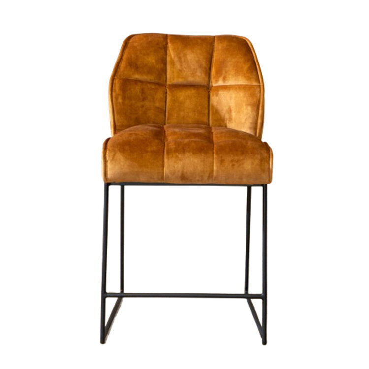 Barhocker Janna Samt gelb 70 cm