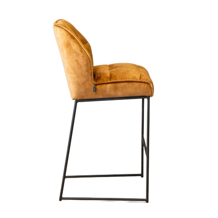 Barhocker Janna Samt gelb 82 cm