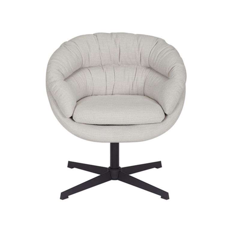 Sessel Porto drehbar Leinen off white