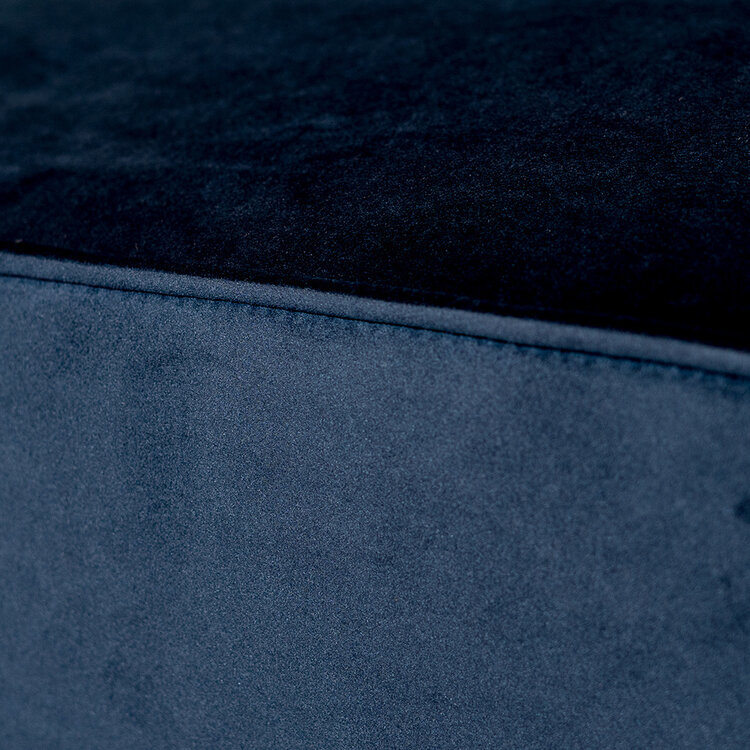 Samt Hocker Memphis rechteckig dunkelblau