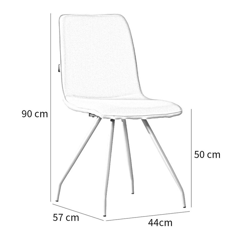 Esszimmerstuhl Paula taupe recycelter Stoff