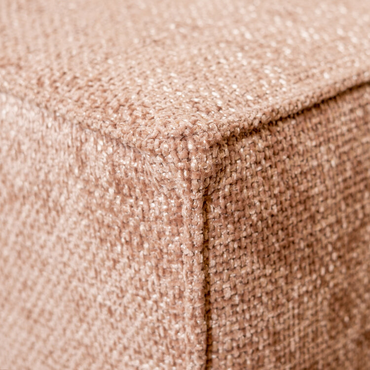 Chenille Hocker Memphis rechteckig rosa