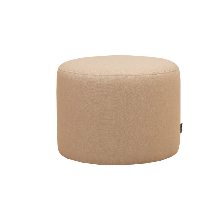 Hocker Hilda rund Stoff taupe