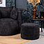 Hocker Feline Chenille schwarz