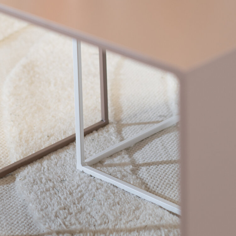 Couchtisch Bianca Metall taupe 37 cm hoch