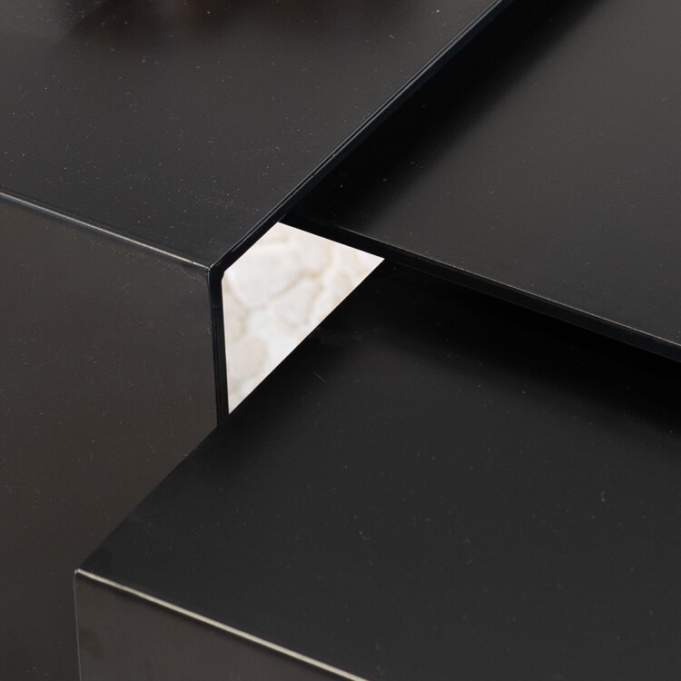 Couchtisch Gianni Metall schwarz 40 cm hoch