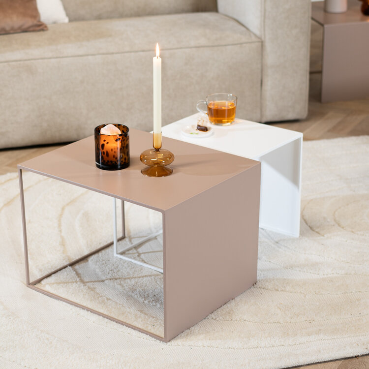 Couchtisch Lucia Metall taupe34 cm hoch