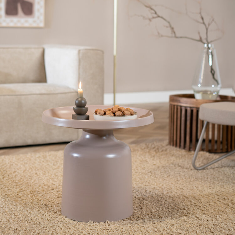 Couchtisch rund Donna taupe