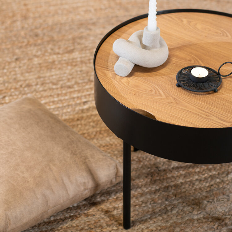 Couchtisch rund Zita schwarz