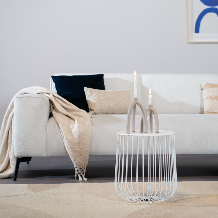 Beistelltisch Tygo Metall weiß