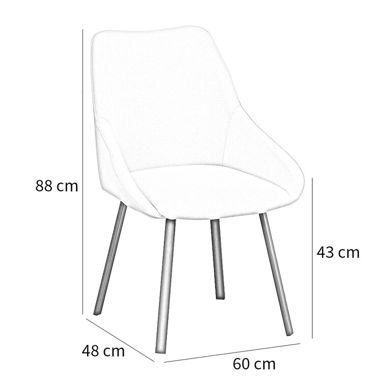 Esszimmerstuhl Lova recycelter Stoff taupe