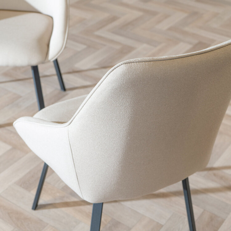 Esszimmerstuhl Lova recycelter Stoff taupe