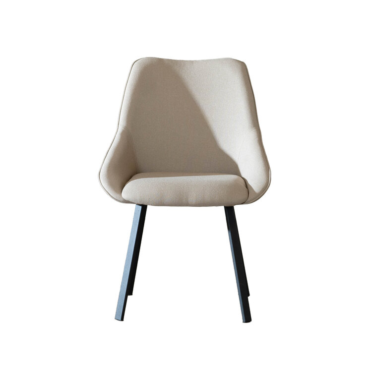 Esszimmerstuhl Lova recycelter Stoff taupe