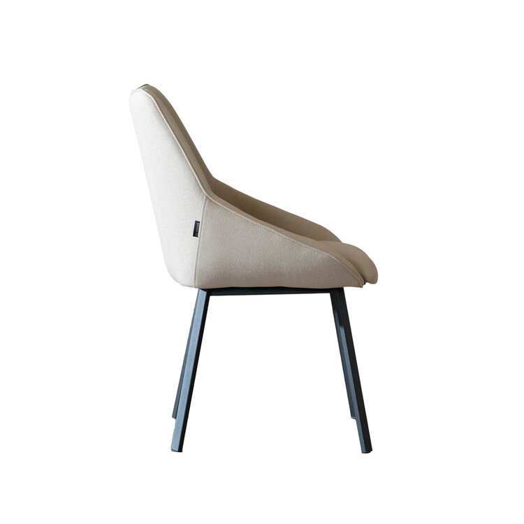 Esszimmerstuhl Lova recycelter Stoff taupe