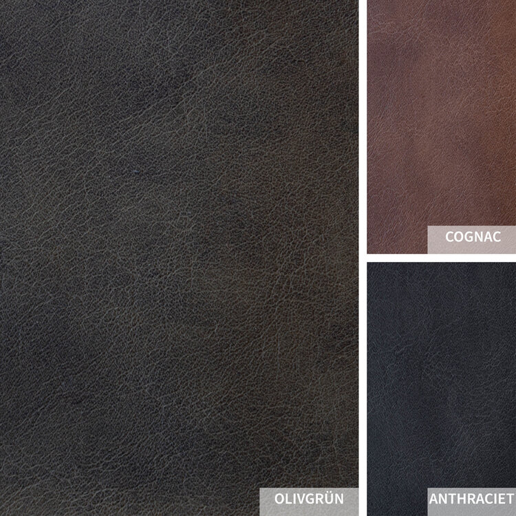 Barhocker Leder Texas höhenverstellbar olivgrün 60-76 cm