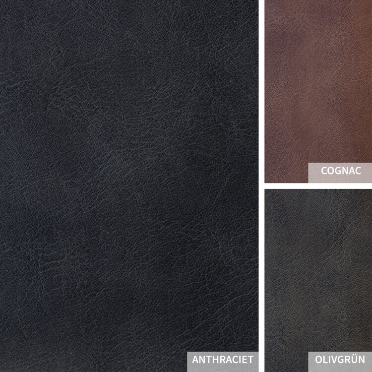 Barhocker Leder Texas höhenverstellbar anthrazit 60-76 cm