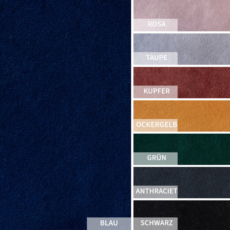 Esszimmerstuhl Samt Toby modern blau